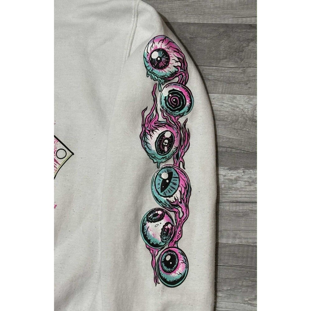 Six Flags Fright Fest Hoodie Sweatshirt Clowns Halloween Scary Adult Size Small - Picture 5 of 10